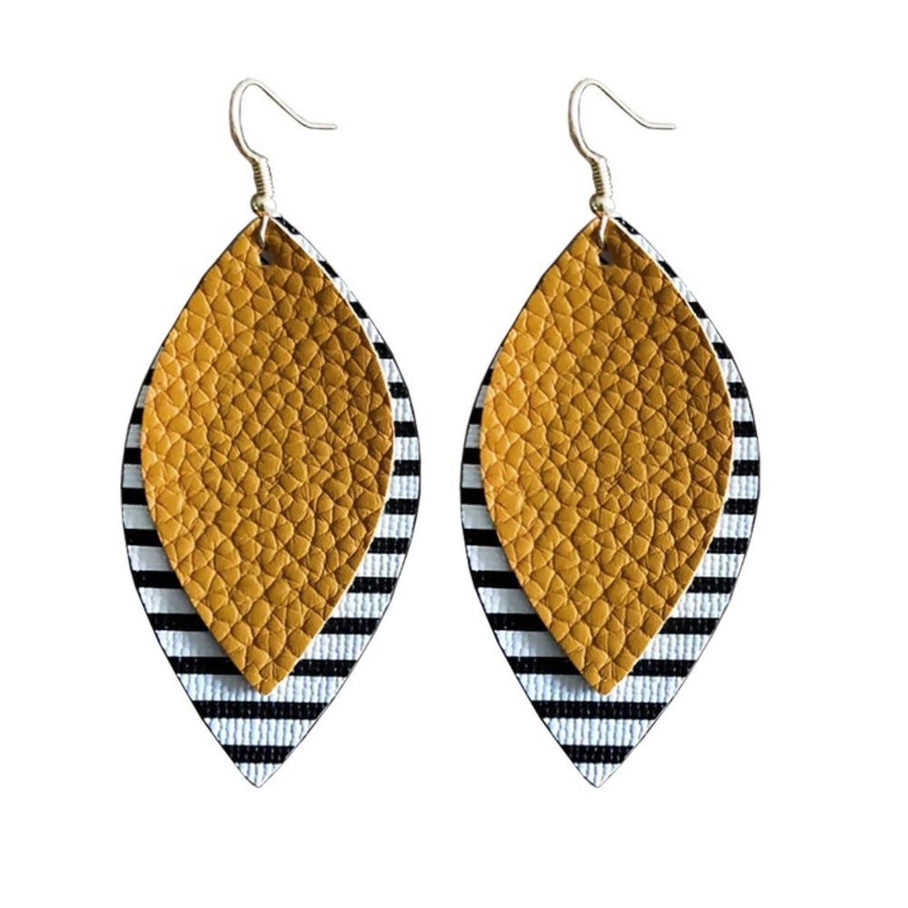Faux Leather Earrings